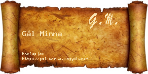 Gál Minna névjegykártya